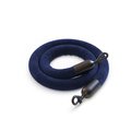 Montour Line Velvet Rope Dark Blue With Black Snap Ends 10ft.Cotton Core HDVL510Rope-100-DB-SE-BK